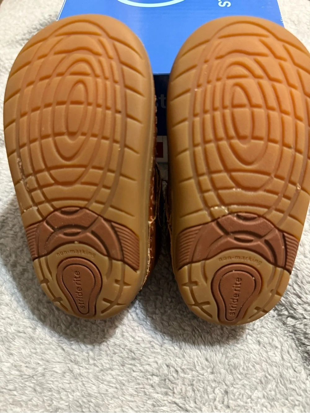 Stride Rite Brown Leather T-Strap Baby Mary Janes